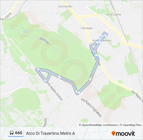 660 Bus Line Map