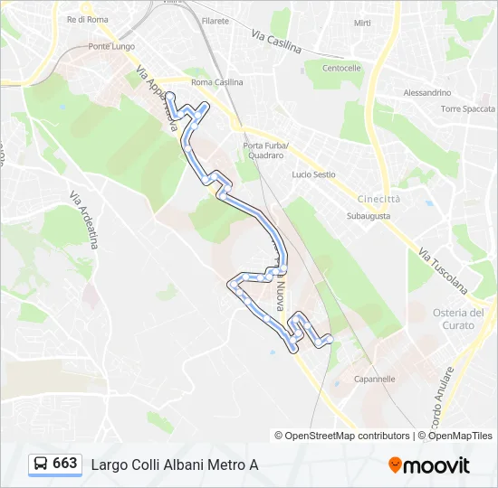 663 Bus Line Map