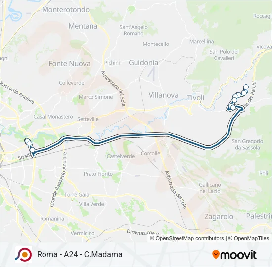 COTRAL Bus Line Map