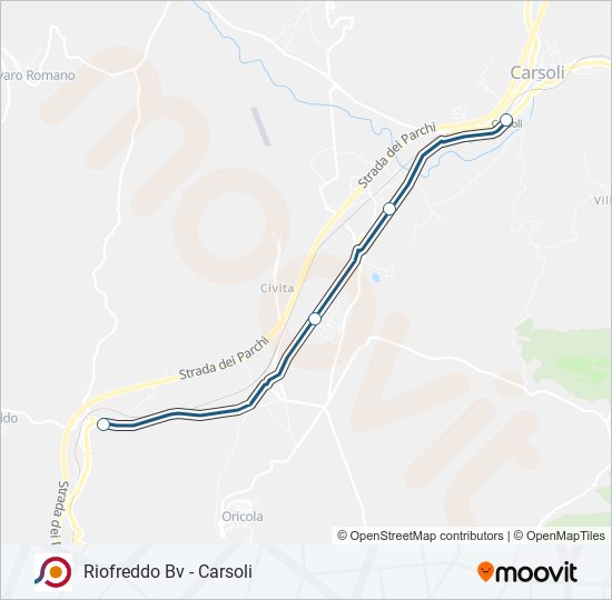 COTRAL bus Line Map