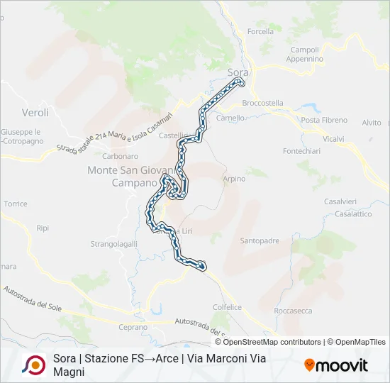 COTRAL Bus Line Map