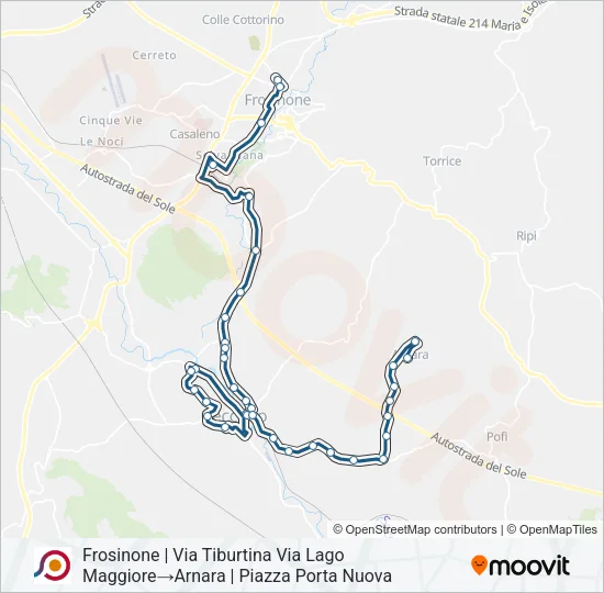 COTRAL Bus Line Map