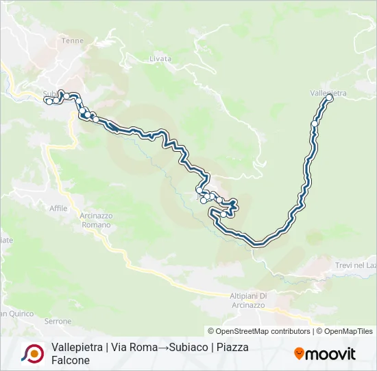 COTRAL Bus Line Map
