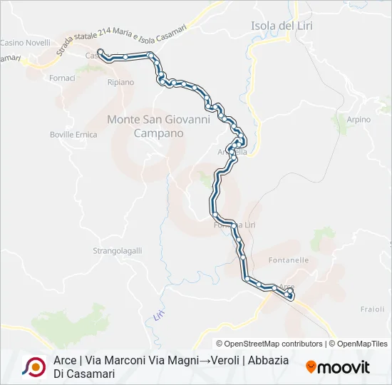 COTRAL Bus Line Map