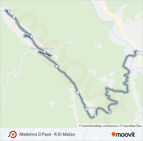 Percorso linea bus COTRAL