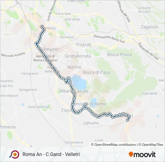 COTRAL Bus Line Map