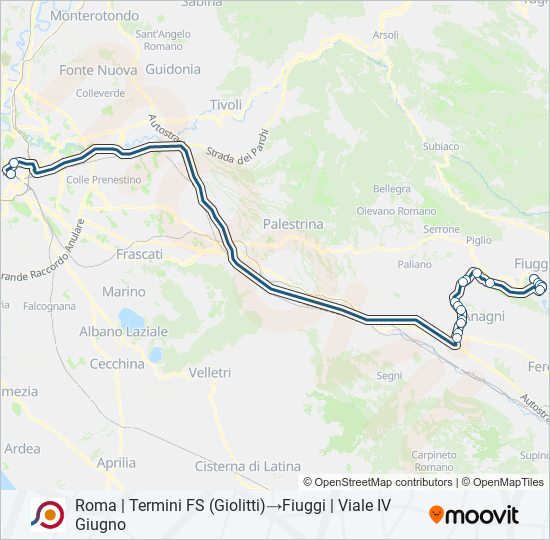 COTRAL bus Line Map