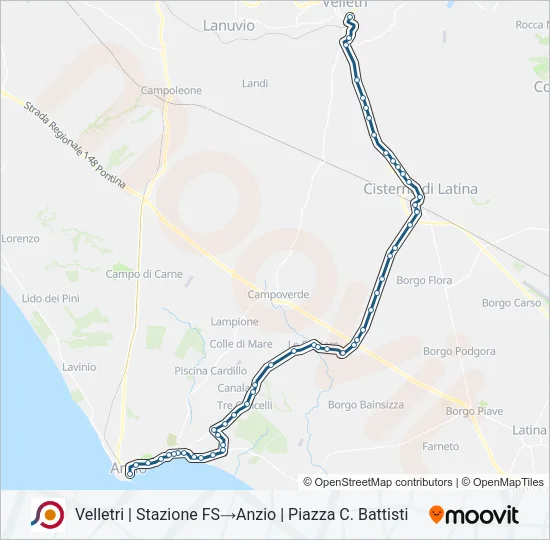 COTRAL Bus Line Map
