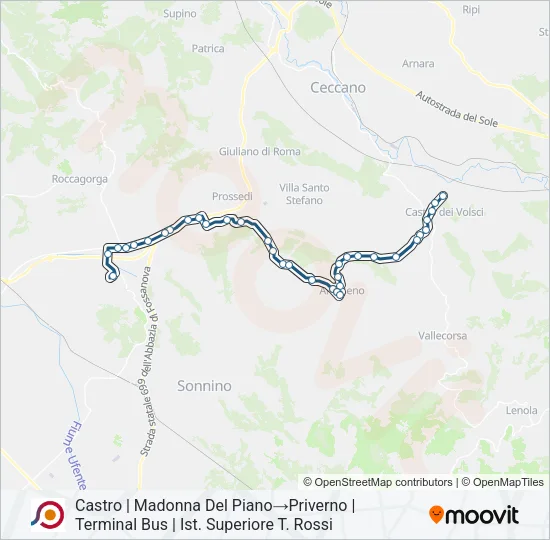 COTRAL Bus Line Map
