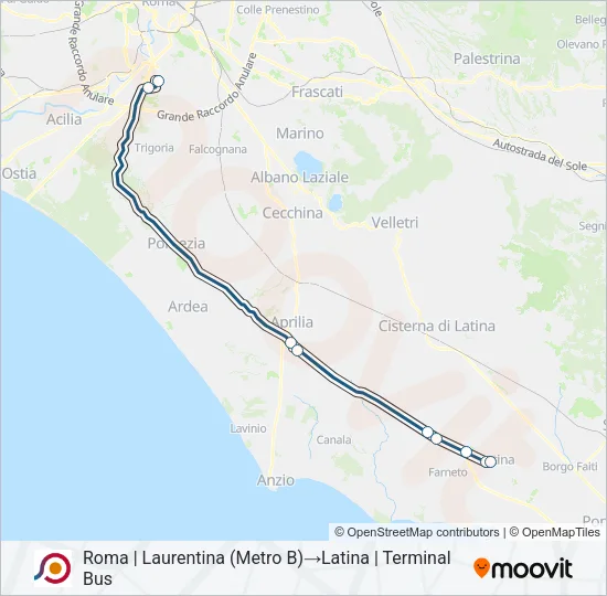 COTRAL Bus Line Map