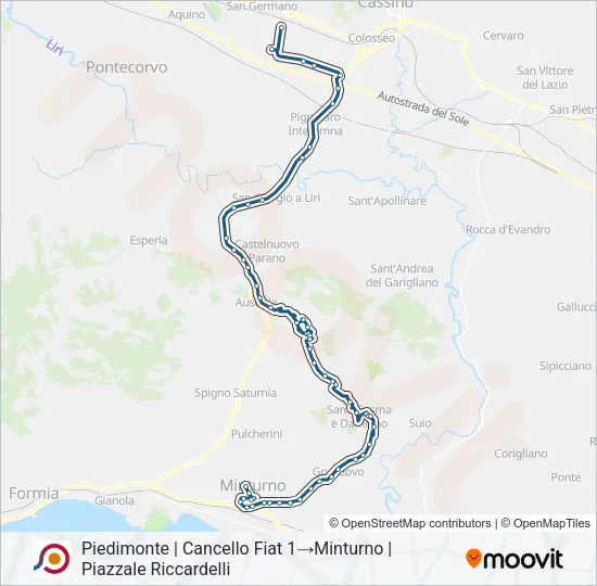 COTRAL Bus Line Map
