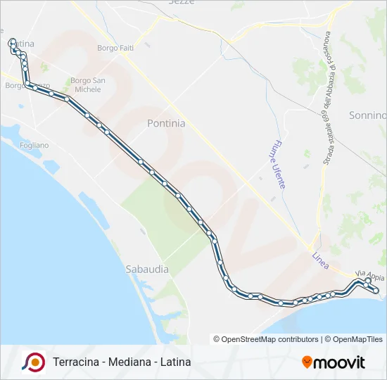 COTRAL Bus Line Map