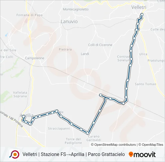 COTRAL Bus Line Map