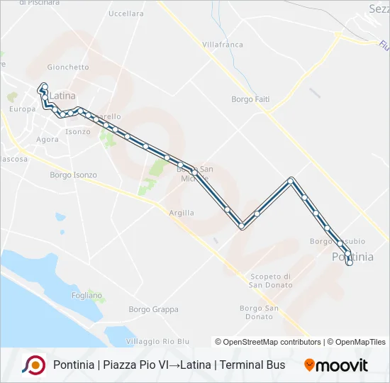 COTRAL Bus Line Map