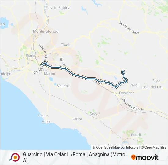 COTRAL Bus Line Map