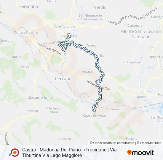 COTRAL Bus Line Map