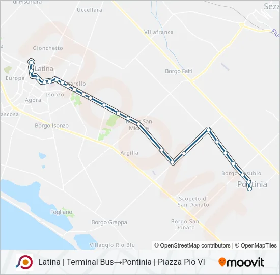 COTRAL Bus Line Map