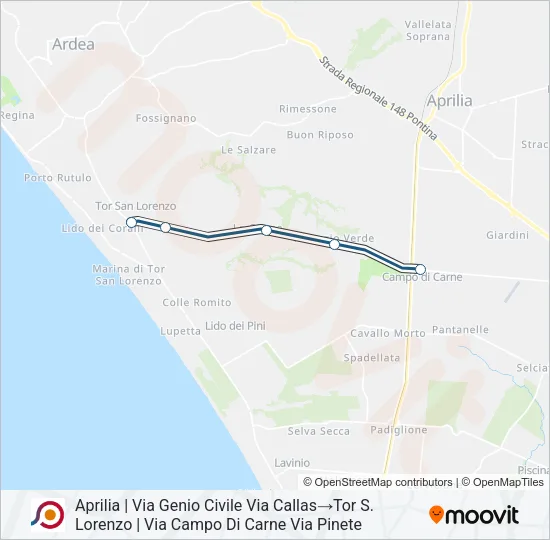COTRAL Bus Line Map
