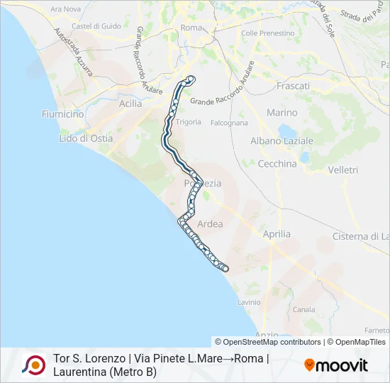COTRAL Bus Line Map