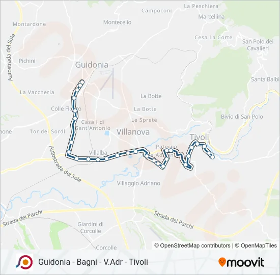 COTRAL Bus Line Map
