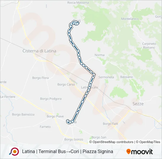 COTRAL Bus Line Map