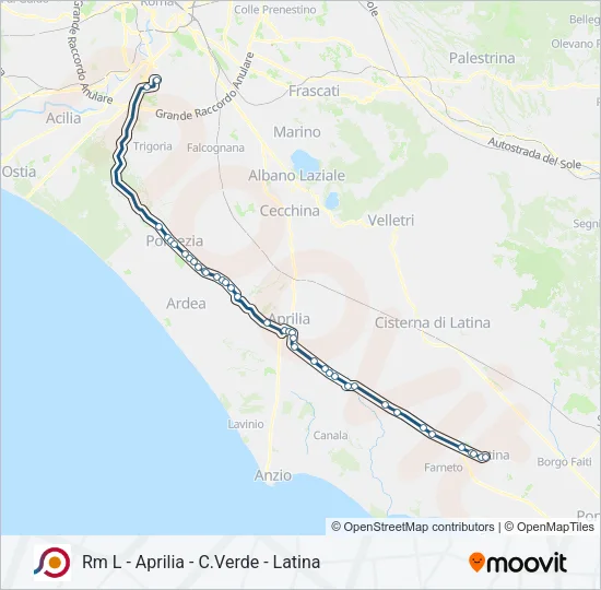 COTRAL Bus Line Map