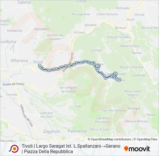 COTRAL Bus Line Map