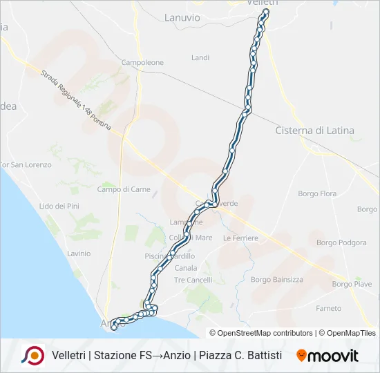 COTRAL Bus Line Map