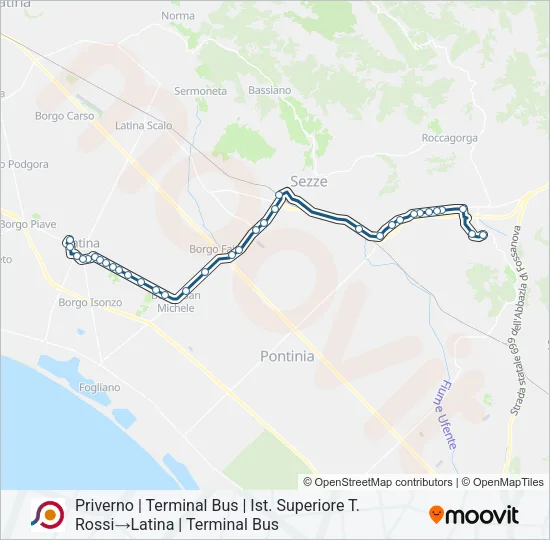 COTRAL Bus Line Map