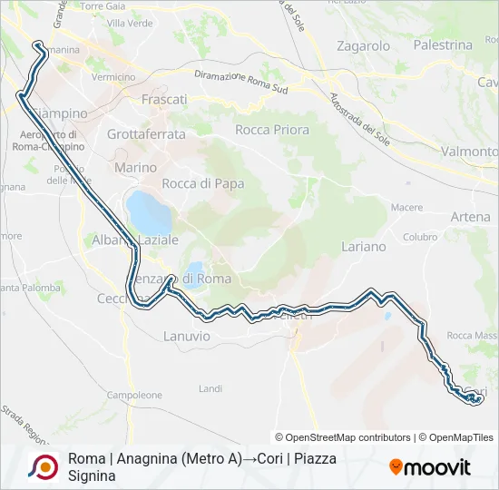 COTRAL Bus Line Map