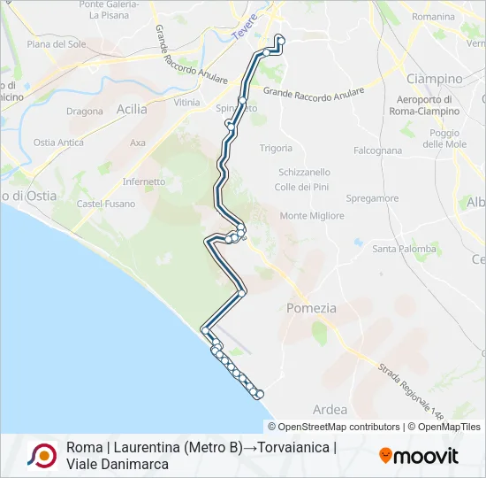 COTRAL Bus Line Map