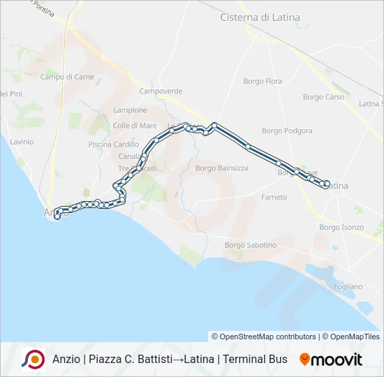 COTRAL Bus Line Map