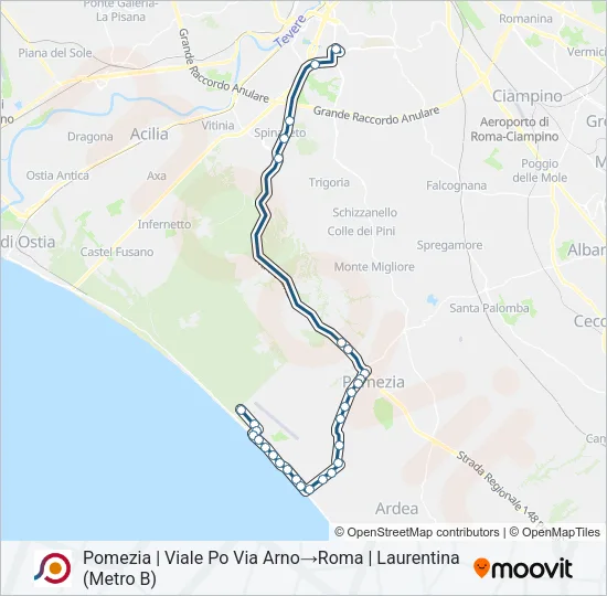 COTRAL Bus Line Map