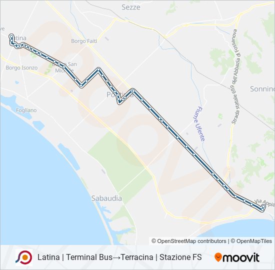 COTRAL bus Line Map