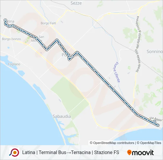 COTRAL Bus Line Map