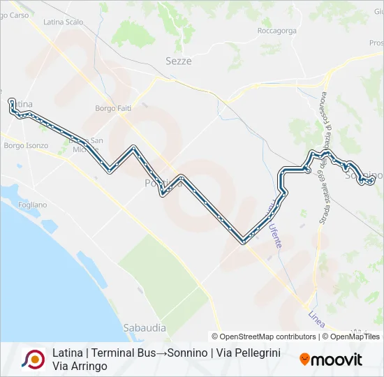 COTRAL Bus Line Map
