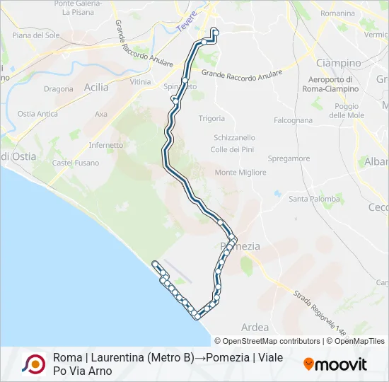 COTRAL Bus Line Map