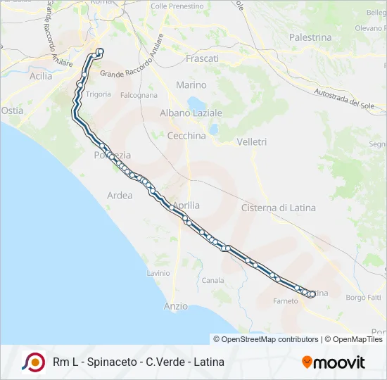 COTRAL Bus Line Map