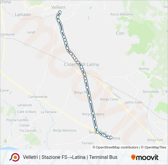 COTRAL Bus Line Map