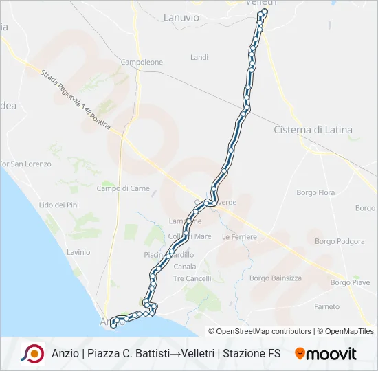 COTRAL Bus Line Map