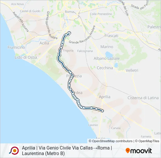 COTRAL Bus Line Map