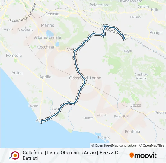 COTRAL Bus Line Map