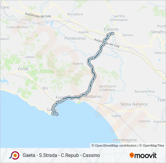 COTRAL Bus Line Map