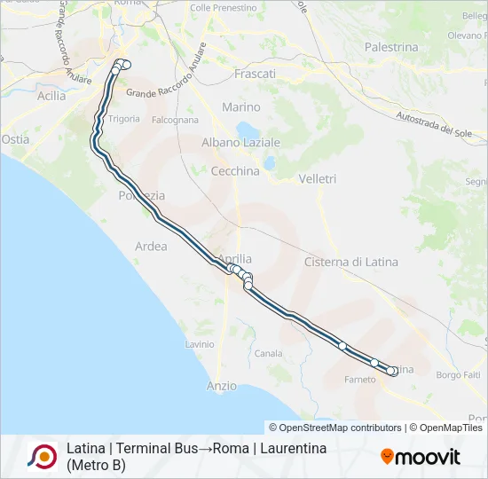 COTRAL Bus Line Map