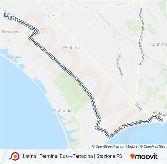 COTRAL Bus Line Map