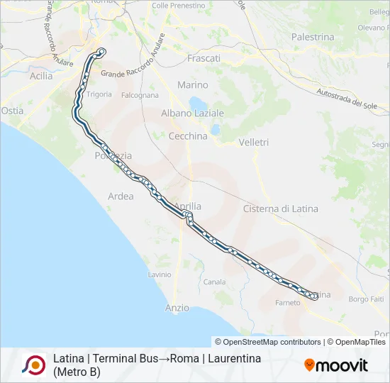 COTRAL Bus Line Map