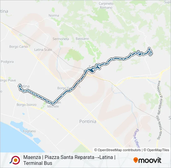 COTRAL Bus Line Map