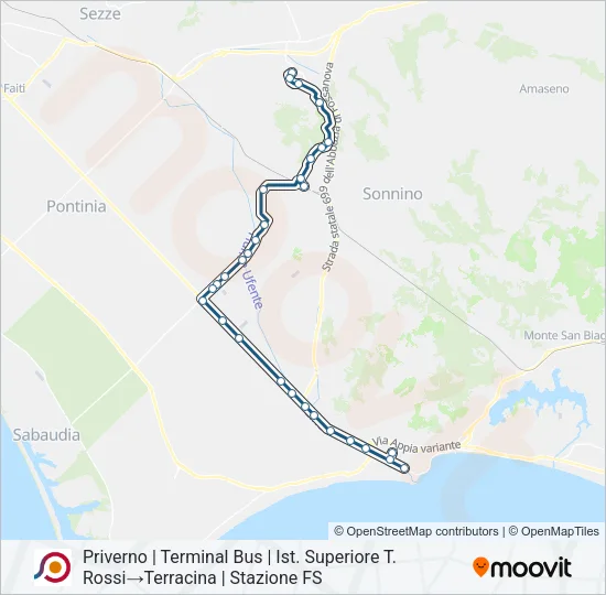 COTRAL Bus Line Map