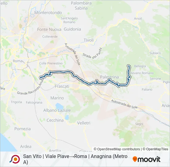 COTRAL Bus Line Map