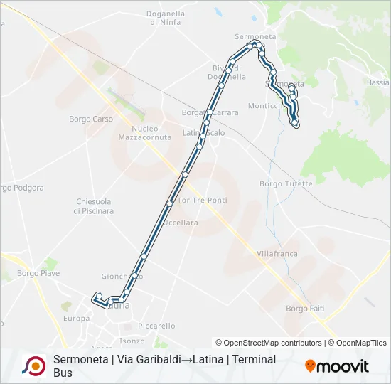 COTRAL Bus Line Map
